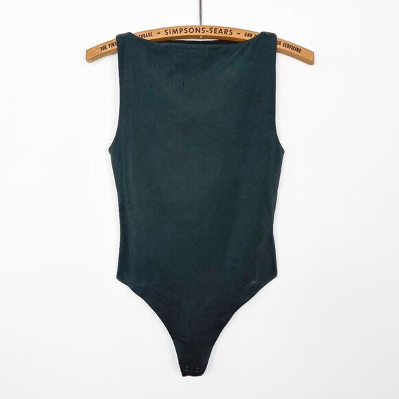 Aritzia Babaton Contour High-Neck Bodysuit Dark Green Size Small - Picture 1 of 3